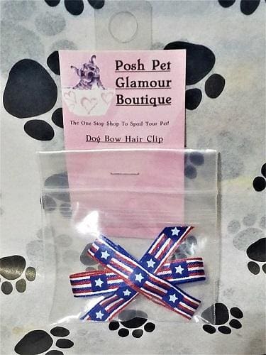 Star Spangled Dog Hair Barrette
