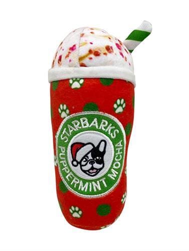 Starbarks Puppermint Mocha Dog Toy - Holiday Dots