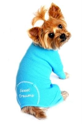 Sweet Dreams Embroidered Pajama Blue