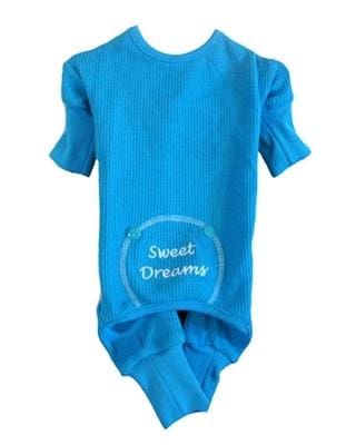 Sweet Dreams Embroidered Pajama Blue