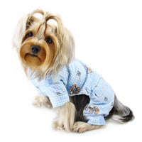 Thumbnail for Teddy Bear Love Flannel PJ- Blue