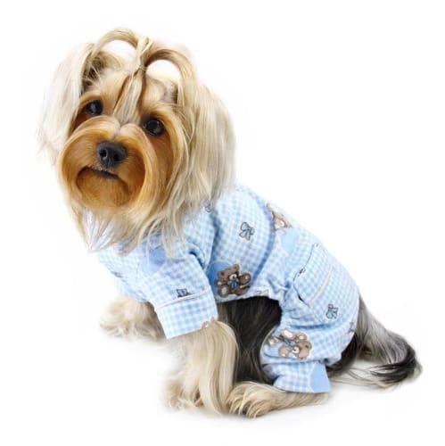 Teddy Bear Love Flannel PJ- Blue