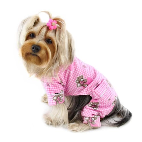 Teddy Bear Love Flannel PJ- Pink