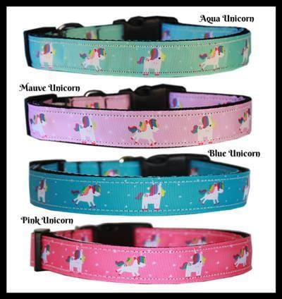 Unicorn Collection Nylon Pet Collars and Leashes