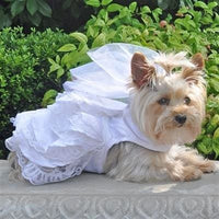 Thumbnail for Dog Wedding Dress - Satin & Layered Lace