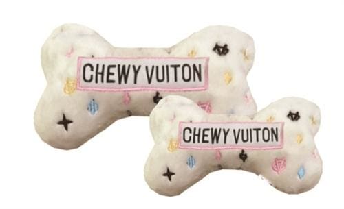 White Vuiton Dog Bone Toy