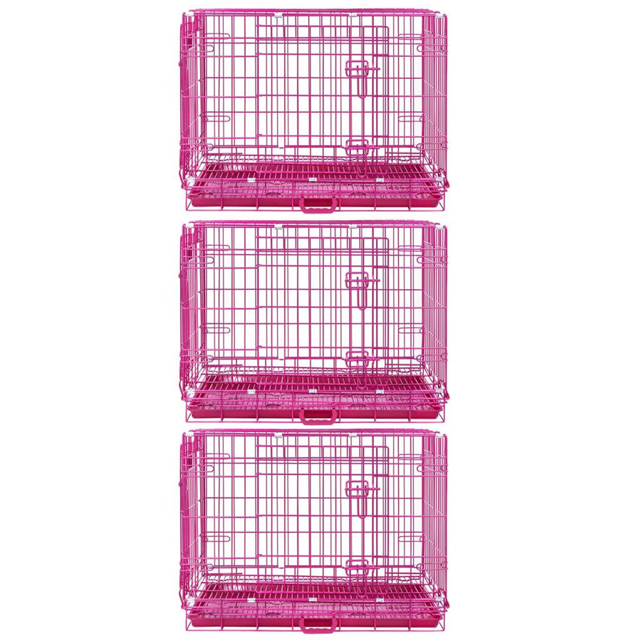 Pink Wire Dog Crate