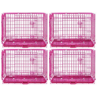 Thumbnail for Pink Wire Dog Crate