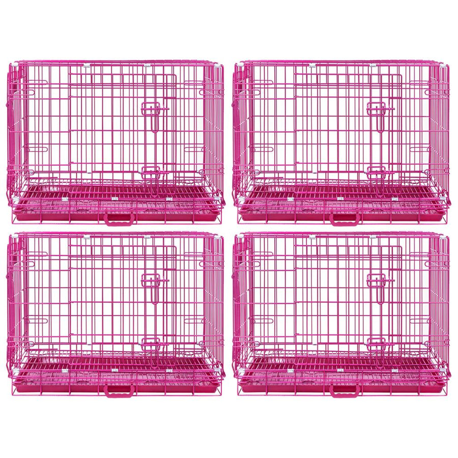 Pink Wire Dog Crate