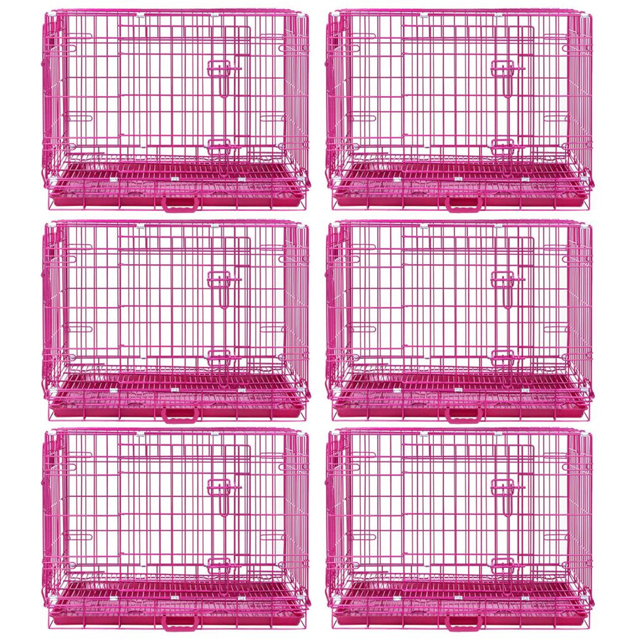 Pink Wire Dog Crate