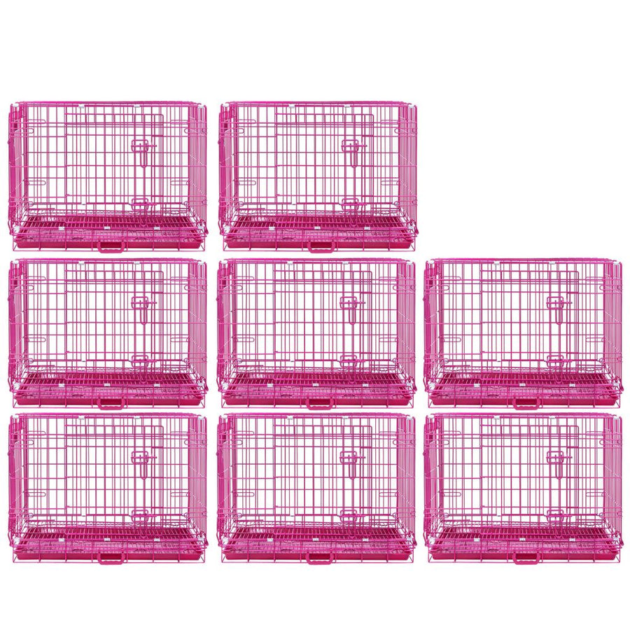 Pink Wire Dog Crate