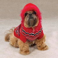 Thumbnail for Zig Zag Striped Hoodie Dog Sweater
