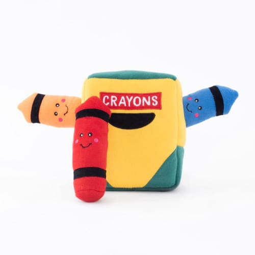 Zippy Burrow Dog Toy - Crayon Box