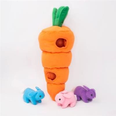 Zippy Burrow Dog Toy - Easter Carrot
